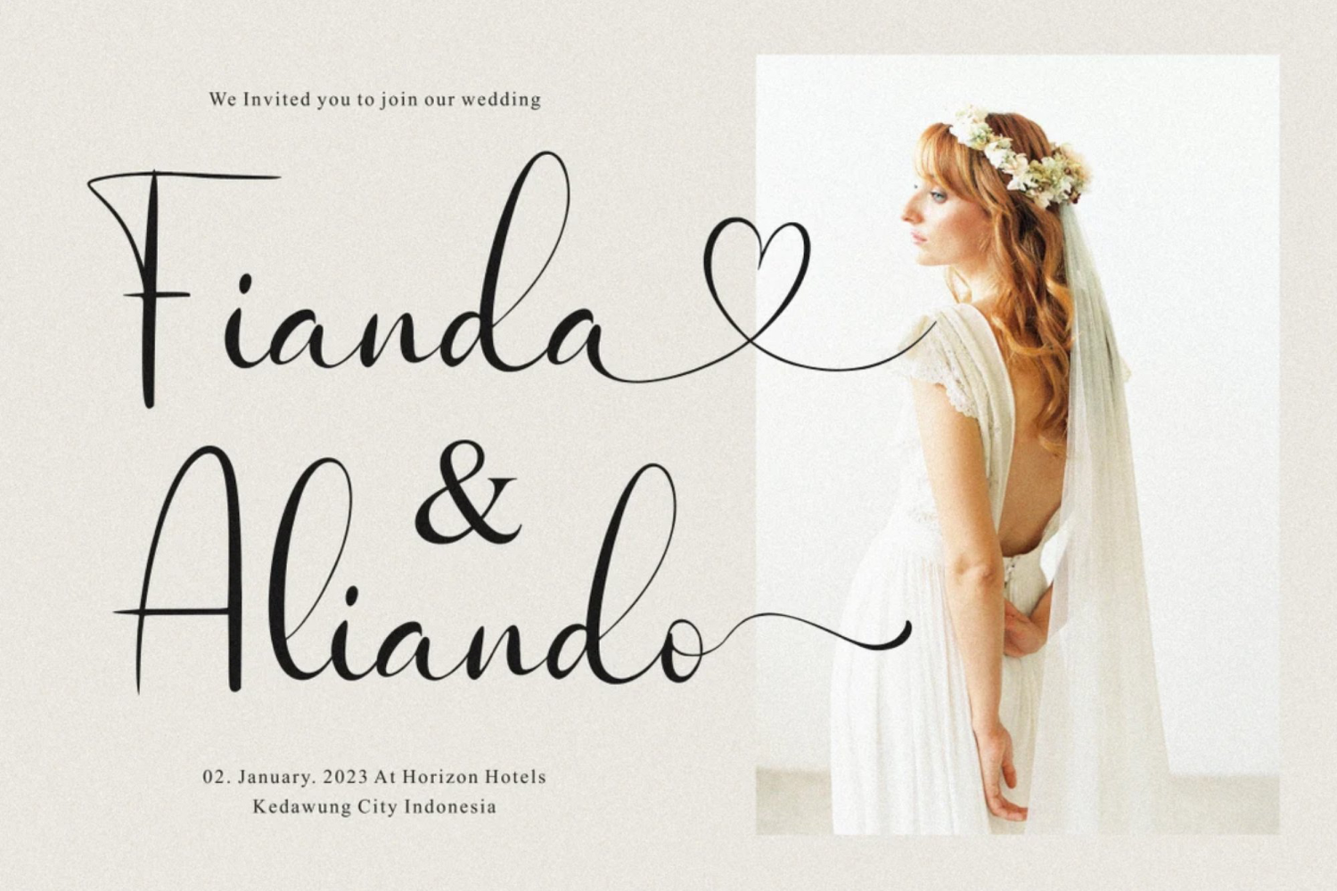 Magnolina - A Script font With Heart Connected and Swash