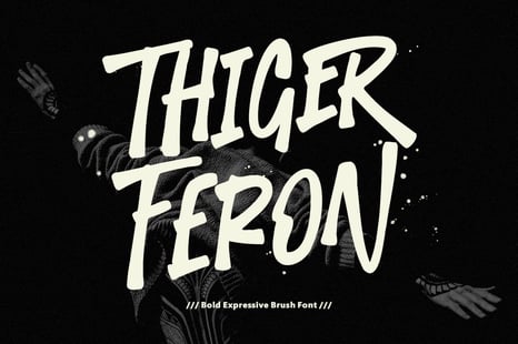 Thiger Feron Bold Expressive Brush Font - Creative Store