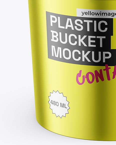Matte Metallic Bucket Mockup