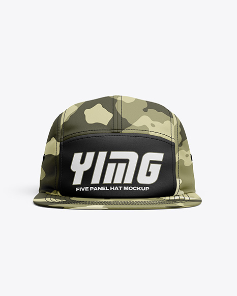 Five Panel Cap Mockup - Front View