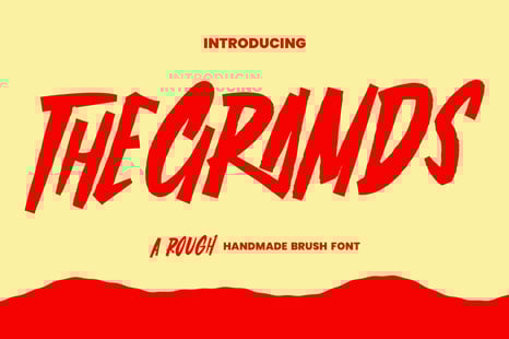 The Gramds Rough Handmade Brush Font - Retro style font