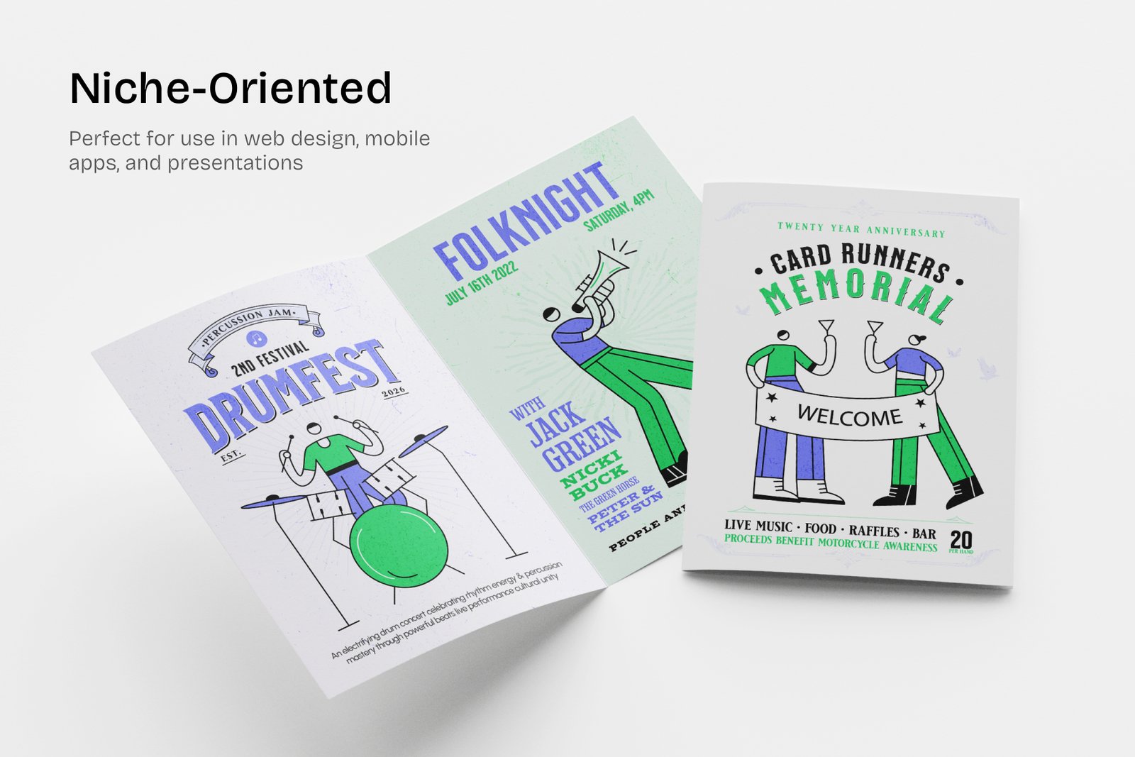 People and Places Illustration Set