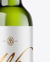 Green Glass White Wine Bottle Mockup