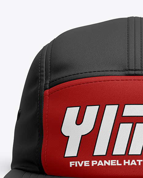 Five Panel Cap Mockup - Front View