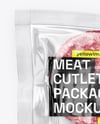 Clear Plastic Flow-Pack with Cutlets Mockup
