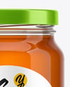 Clear Glass Jar with Heather Honey Mockup