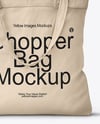 Shopper Bag with Vegetables Mockup