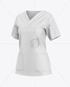 Women's Medical Shirt Mockup - Half Side View