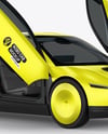 Electric RoboCab W/The Doors Open Mockup - Half Side View