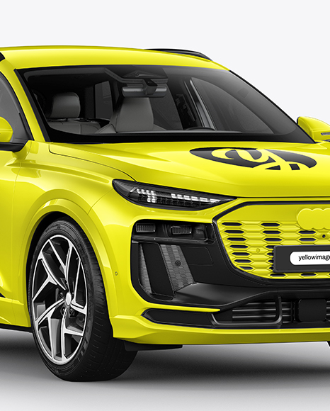 Electric Premium SUV Mockup - Half Side View