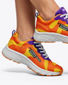 Running Shoes on Women's Legs Mockup