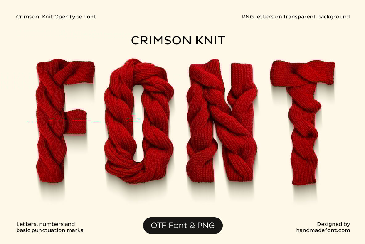 Crimson Knit Font