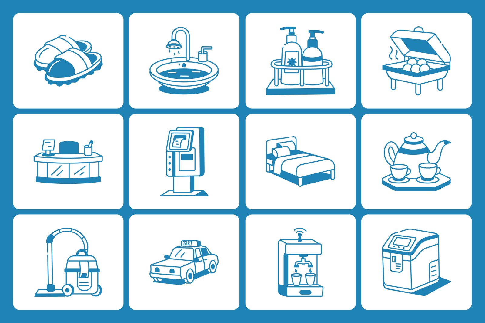Hotel Doodle Icon Collection