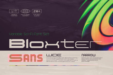 Bloxter Sans - Variable Font Family - Creative fonts