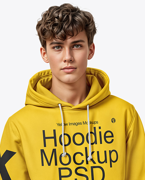 A Young Man in a Hoodie and Sweatpants Mockup