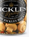 Glass Jar with Pickled Champignons Mockup
