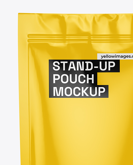 Glossy Stand Up Pouch Mockup