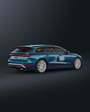 Electric Sportback Car Mockup - Back Half Side View