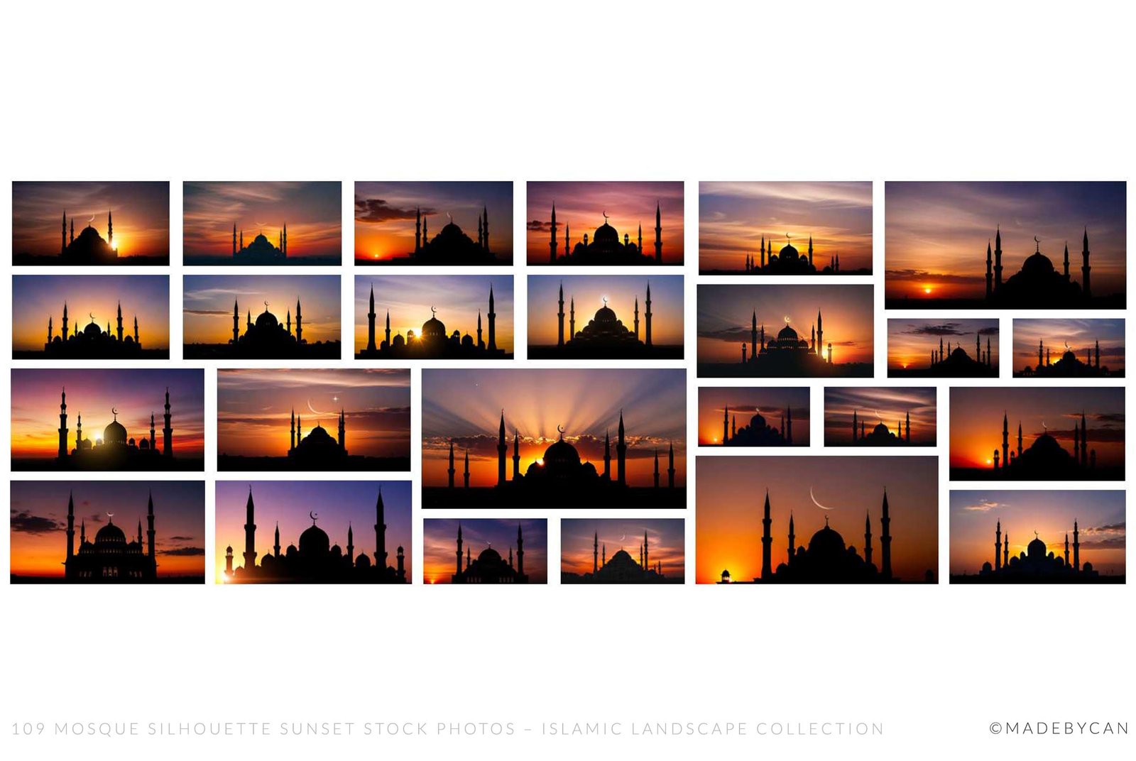 109 Mosque Silhouette Sunset Stock Photos – Islamic Landscape Collection