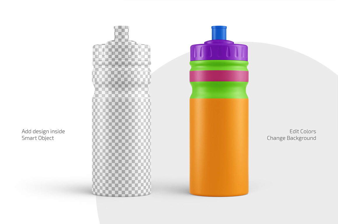 Sport Water Bottle Mockup Set