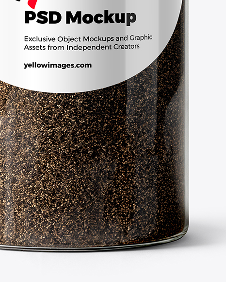 Spice Jar with Grounded Black Pepper Mockup