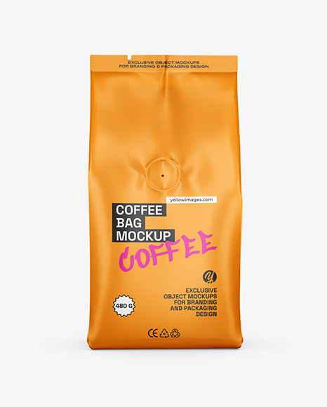 Matte Coffee Bag Mockup