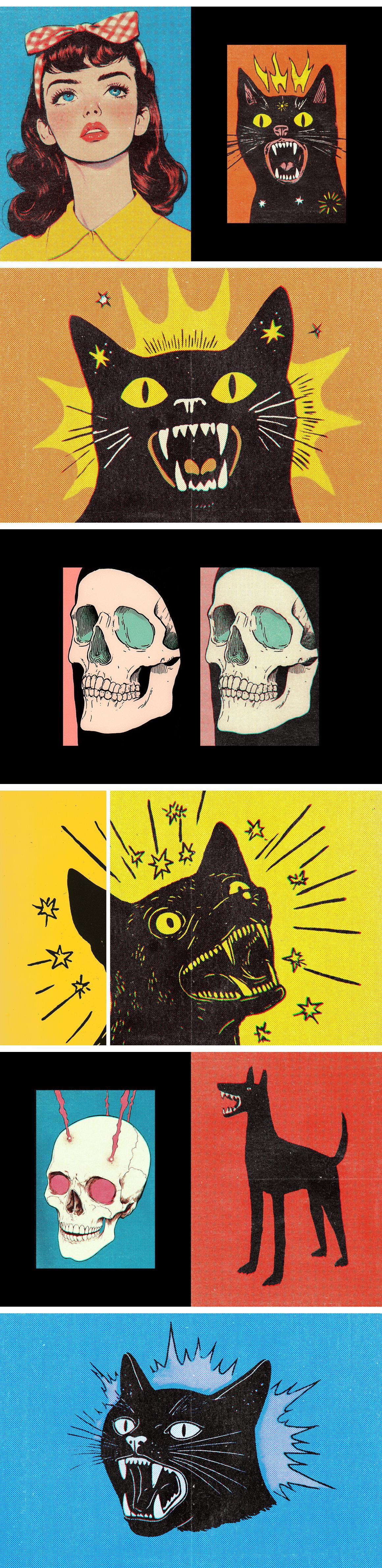 Retro Halftone Printer Design Effect