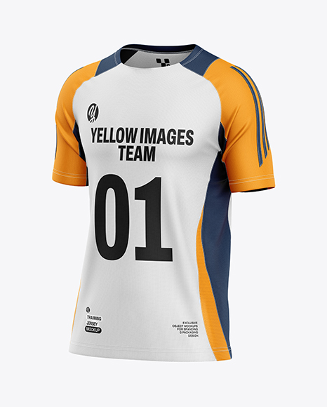 Training Short Sleeve Jersey Mockup - Half Side View