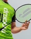Man Wearing Badminton Uniform Mockup