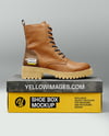 Women's Combat Boot on Shoe Box Mockup