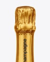 Green Glass Champagne Bottle Mockup