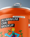Aluminium Can With Matte Finish Mockup