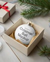 Glossy Christmas Ball in a Box Mockup