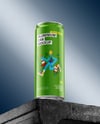 8.5oz Aluminium Can with Matte Finish on the Block Mockup