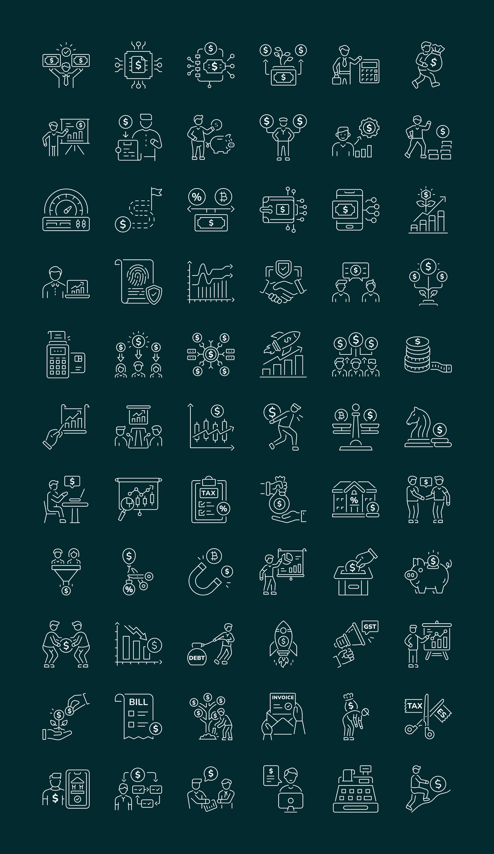 Corporate Finance Icon Set