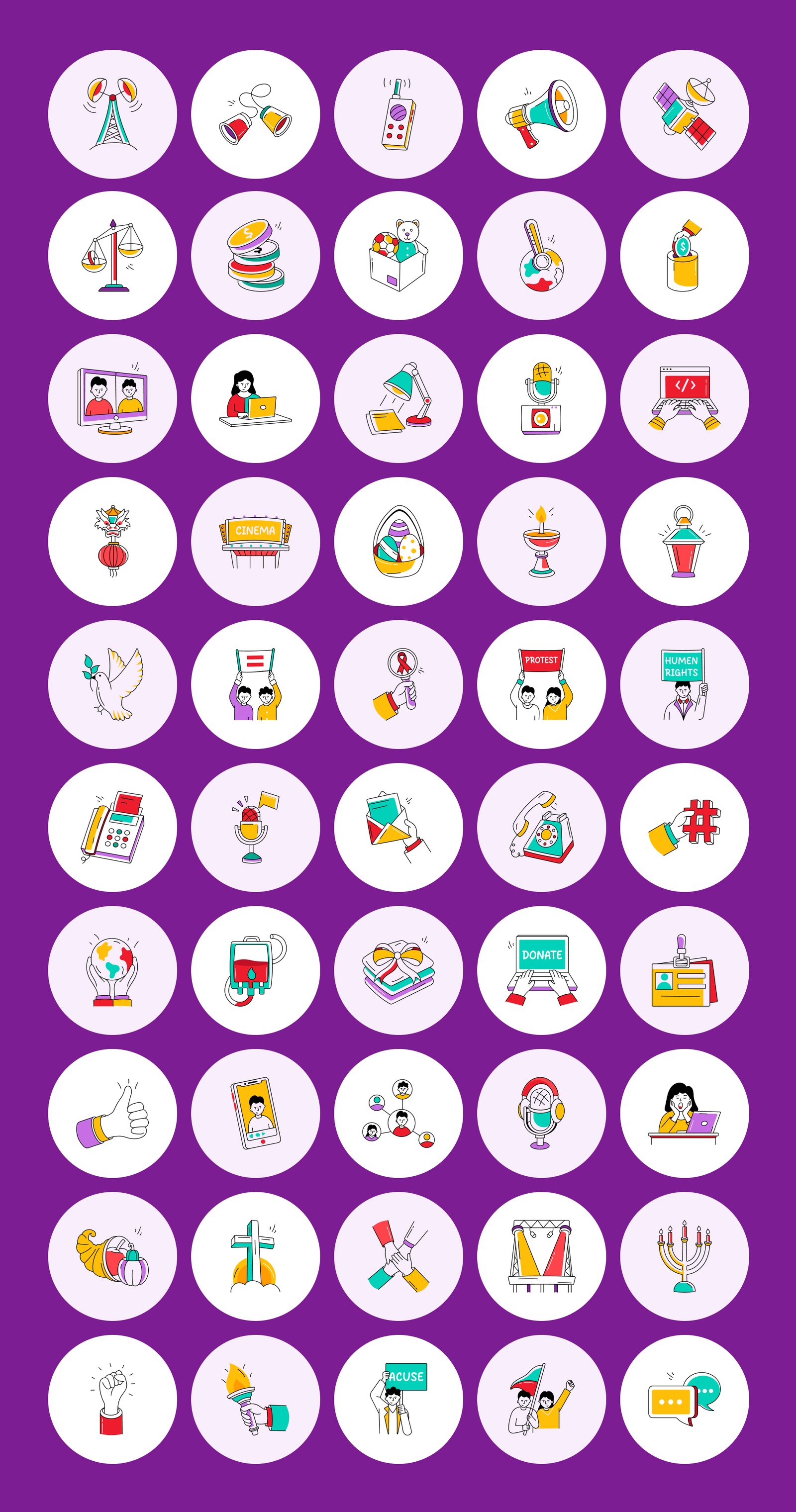 Everyday Doodle Icons Bundle