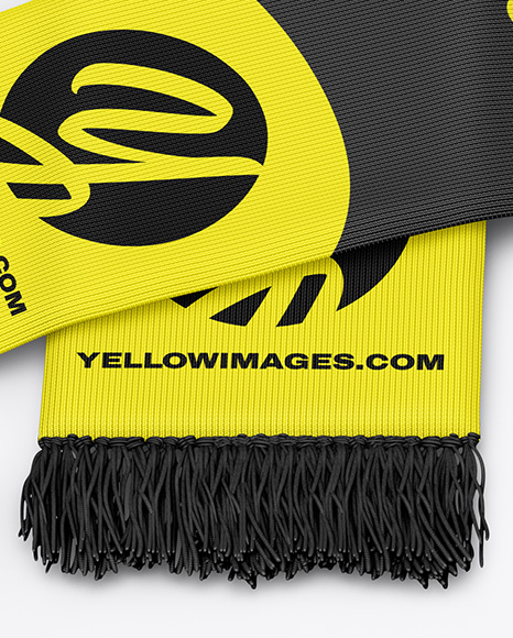 Fan Scarf Mockup - Half Side View