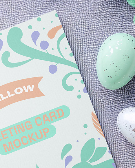 Minimal Easter Greeting Card Mockup