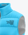 Matte Down Vest Mockup – Half Side View