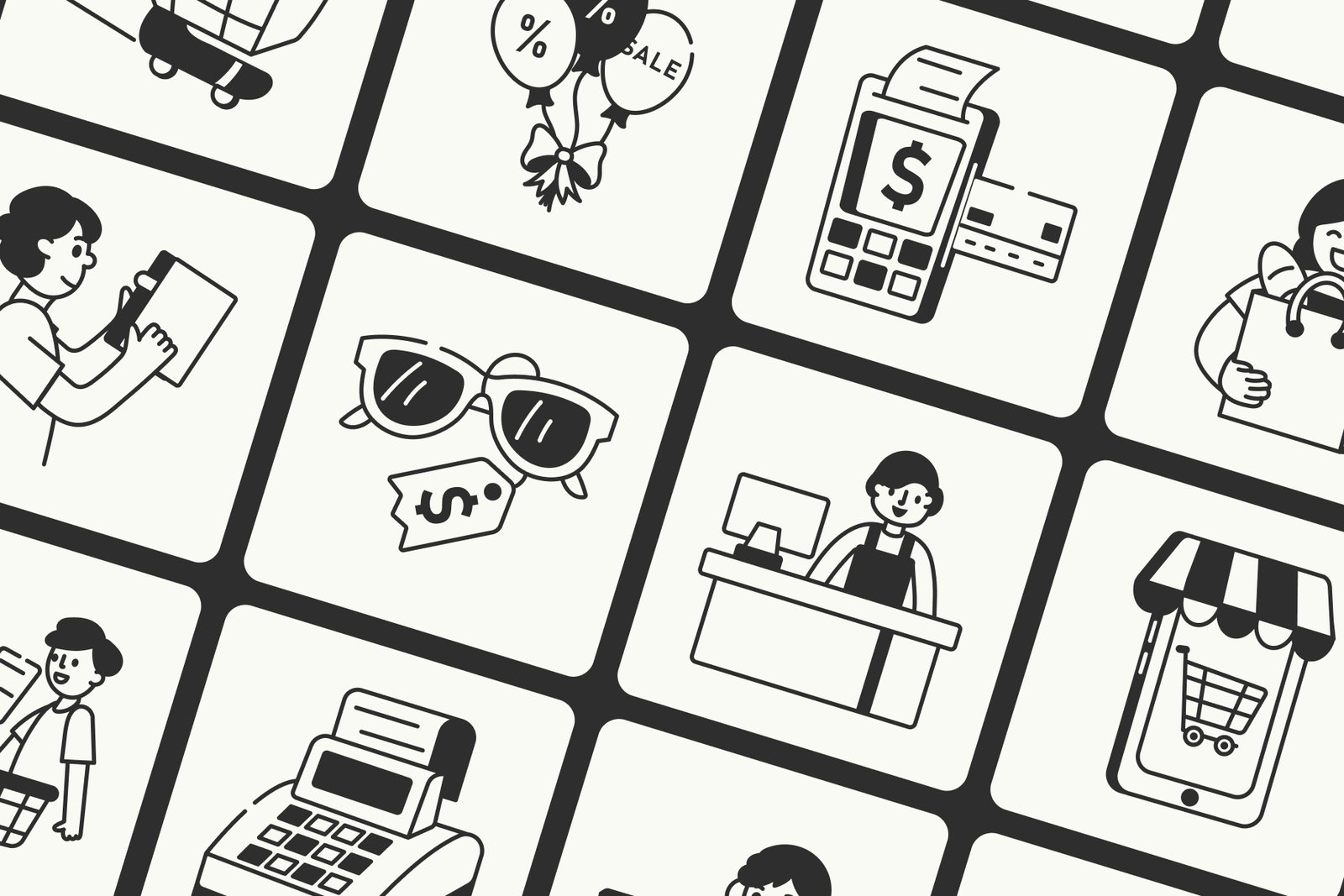 Shopping Drawing Set