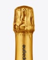 Clear Glass White Champagne Bottle Mockup