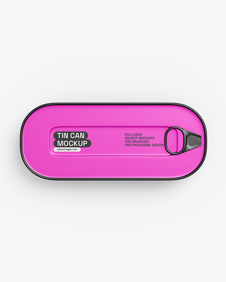 Oval Tin Can Mockup – Top View