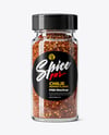 Glass Jar with Chili Pepper Flakes Mockup