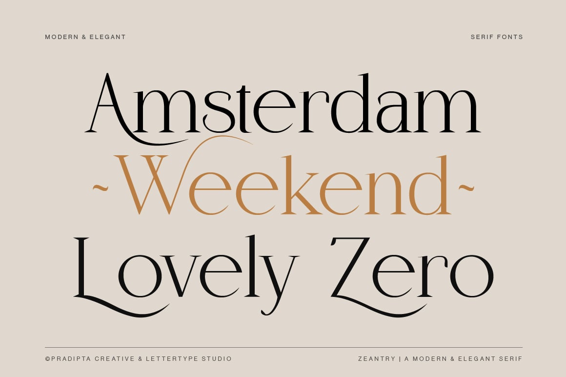 Zeantry a Modern &amp; Elegant Serif