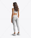 Woman Wearing a Crop Top and Leggings Mockup