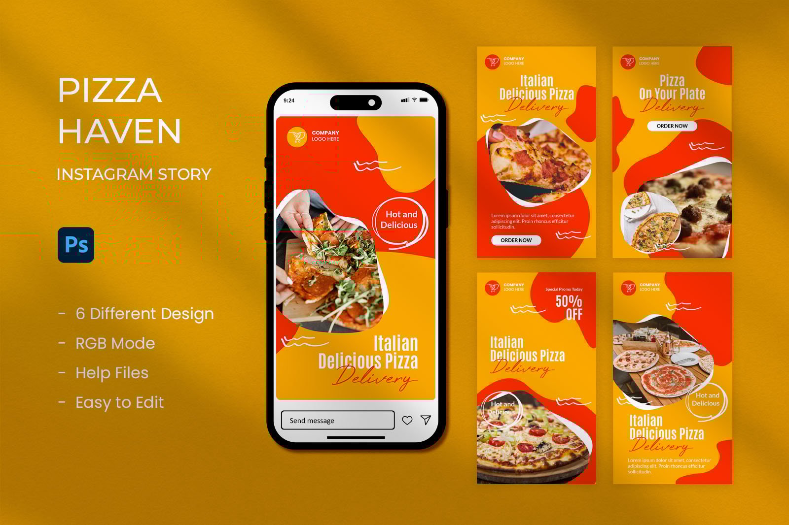 Pizza Instagram Stories Template