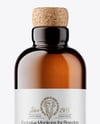 Amber Bottle with Cork Mockup