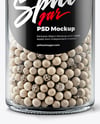 Spice Jar with Whole White Pepper Mockup