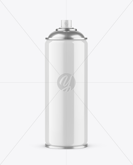 Glossy Spray Paint Can Mockup