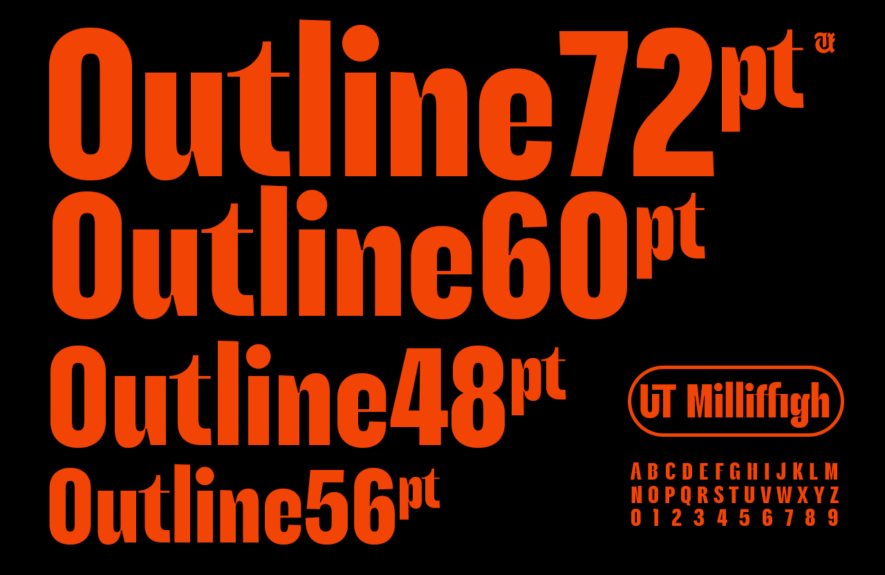 UT Milliffigh - A headline Condensaed Font